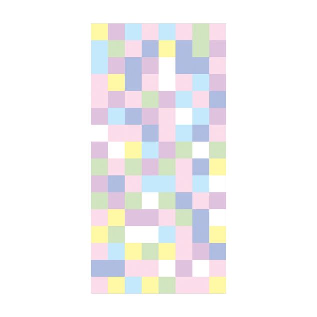 checkerboard rug Colourful Mosaic Cotton Candy