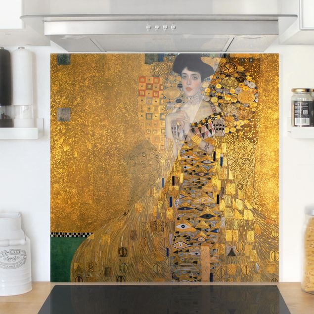 Glass splashback art print Gustav Klimt - Portrait of Adele Bloch-Bauer I