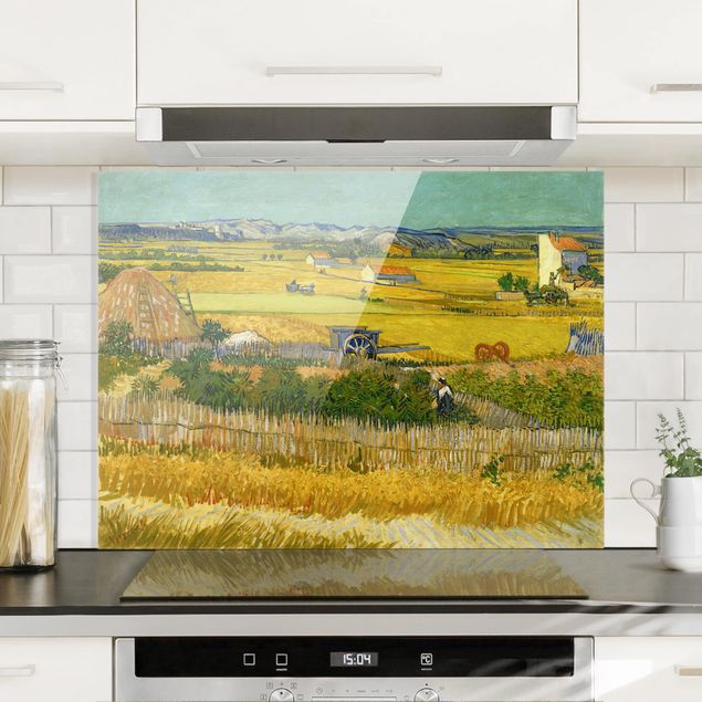 Glass splashback art print Vincent Van Gogh - Harvest