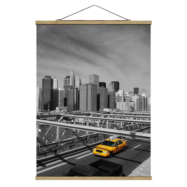 Fabric print with poster hangers - Taxitrip to the other Side