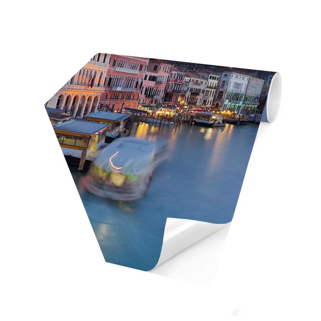 Self-adhesive hexagonal pattern wallpaper - Evening Atmosphere On The Grand Canal In Venice