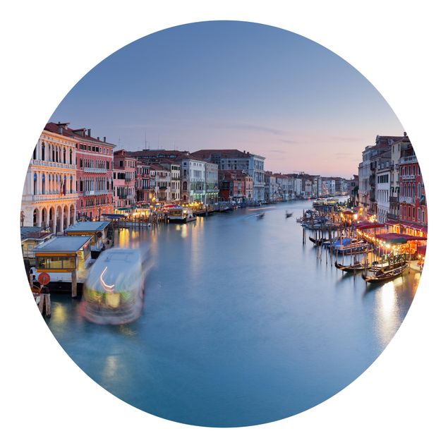 Self-adhesive round wallpaper - Evening On The Grand Canal In Venice