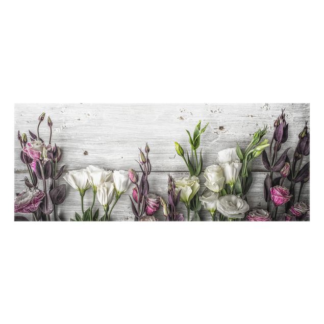 Splashback - Tulip Rose Shabby Wood Look