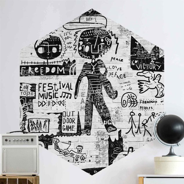Wallpapers Abstract Graffiti Art Black And White