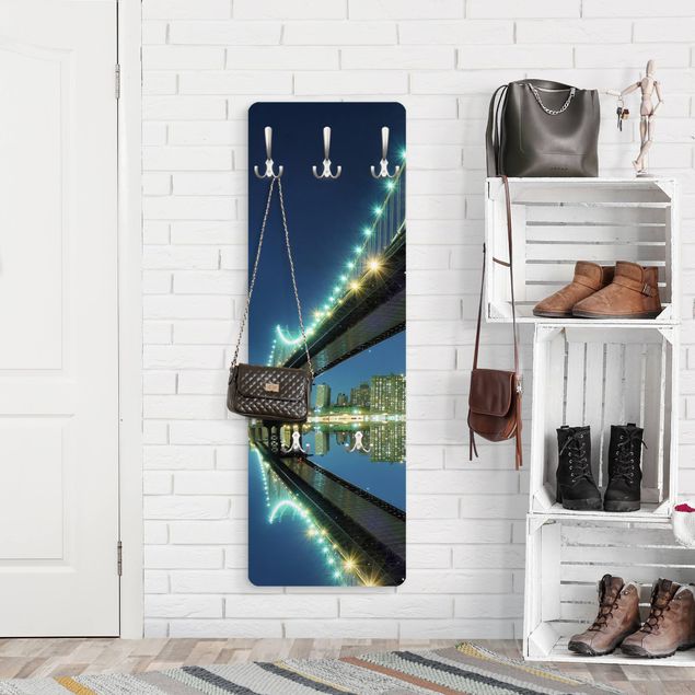 Coat rack - Abstract Manhattan Bridge