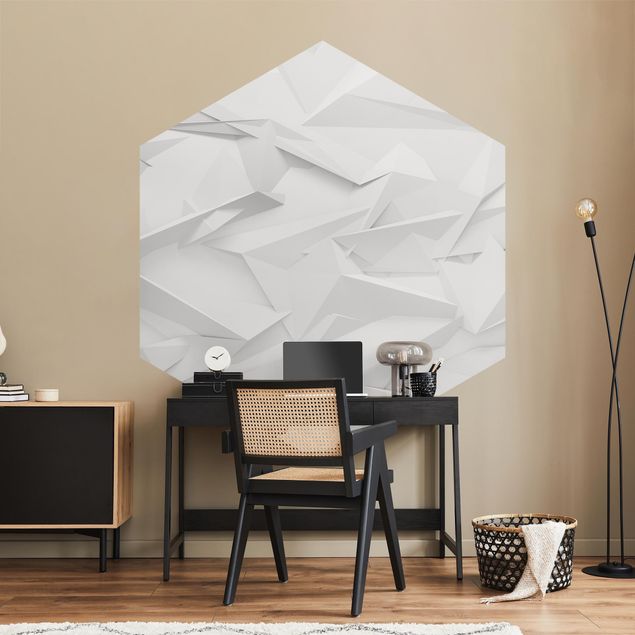 Self-adhesive hexagonal pattern wallpaper - Abstract 3D Optics