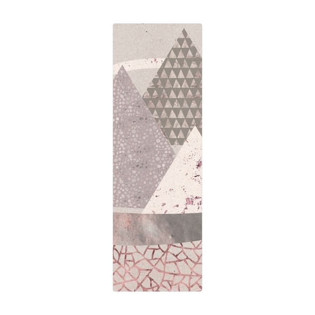 large area rugs Abstract Mountain Landscape Pastel Pattern