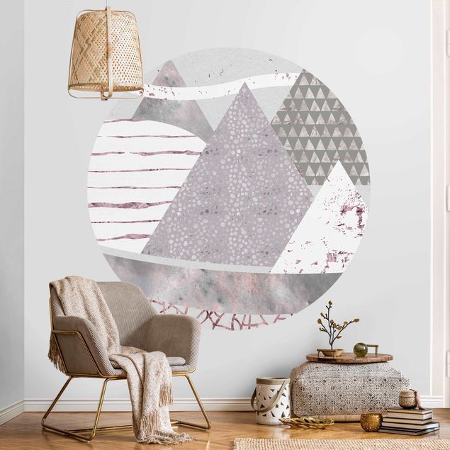 Wallpapers Abstract Mountain Landscape Pastel Pattern