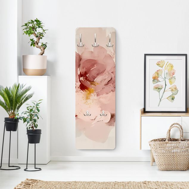 Coat rack modern - Abstract flower pink