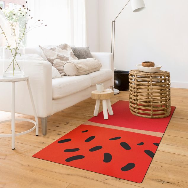 contemporary rugs Abstract Shapes - Melon And Pink