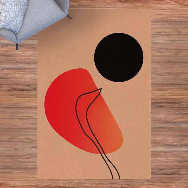 Modern rugs Abstract Shapes - Black Sun