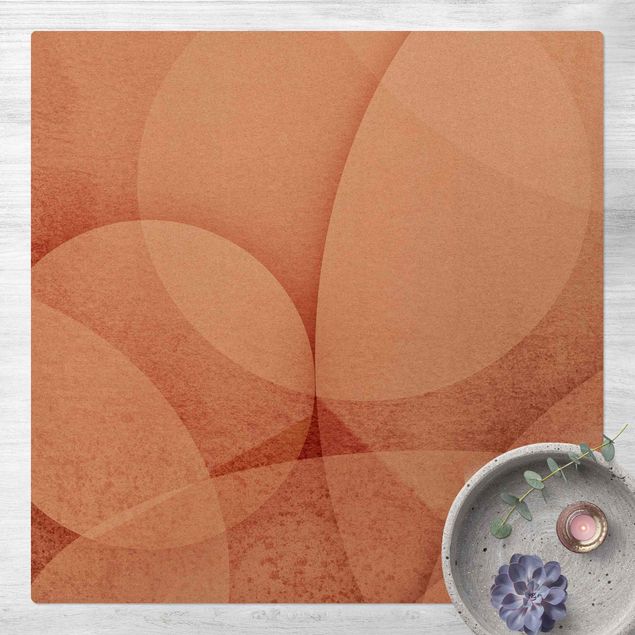 Modern rugs Abstract Graphics In Peach-Colour