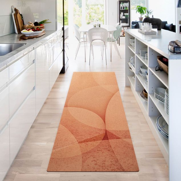 modern abstract rug Abstract Graphics In Peach-Colour