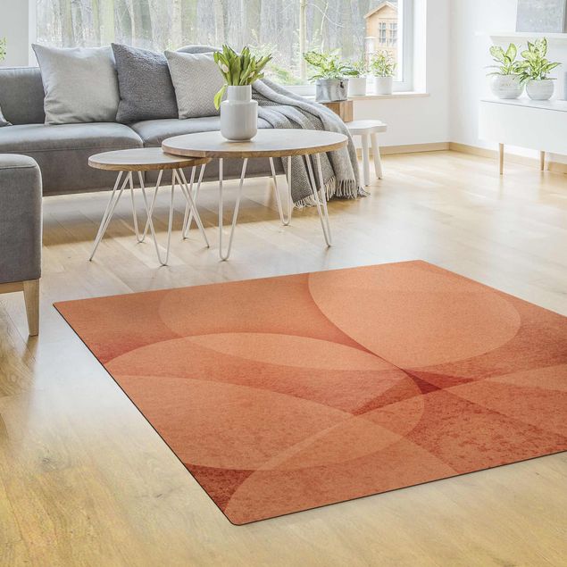 Abstract rugs Abstract Graphics In Peach-Colour