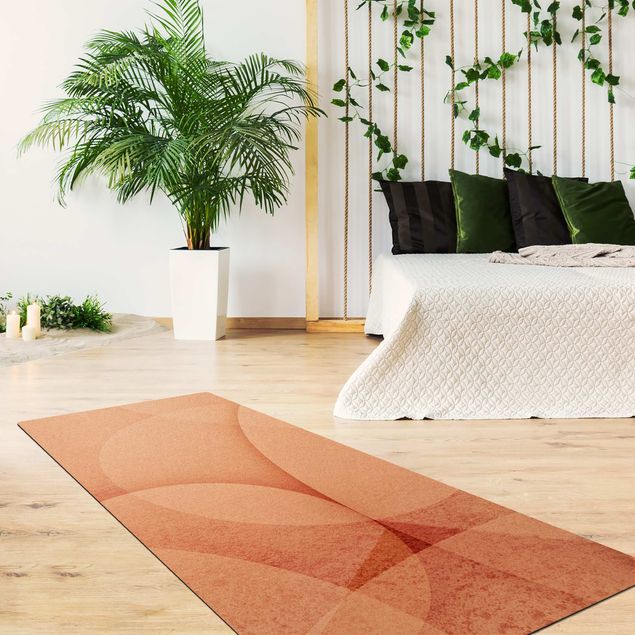 modern area rugs Abstract Graphics In Peach-Colour