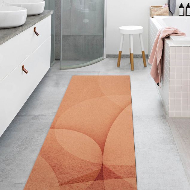 contemporary rugs Abstract Graphics In Peach-Colour
