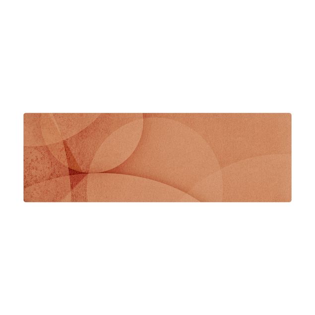 Cork mat - Abstract Graphics In Peach-Colour - Landscape format 3:1
