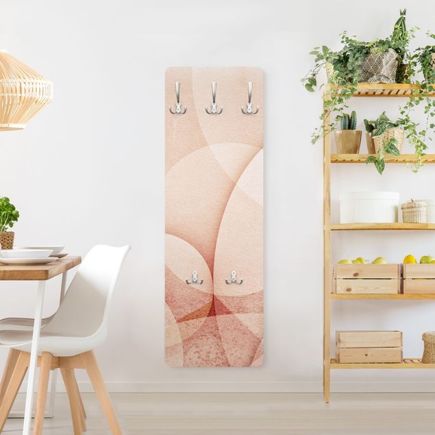 Coat rack modern - Abstract Graphics In Peach-Colour
