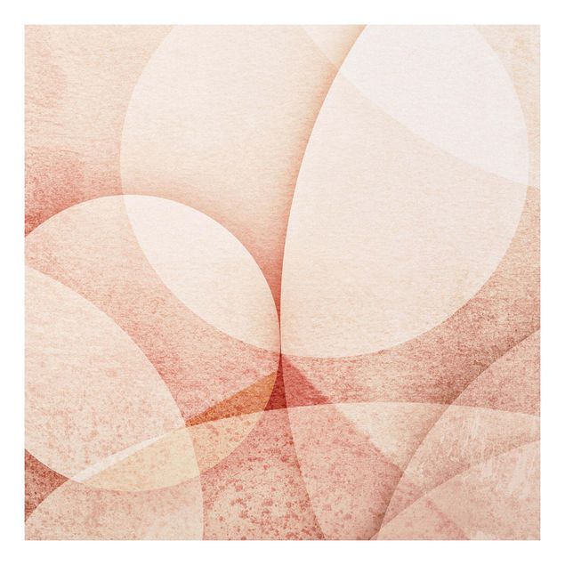 Print on forex - Abstract Graphics In Peach-Colour - Square 1:1