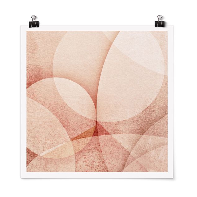 Poster - Abstract Graphics In Peach-Colour