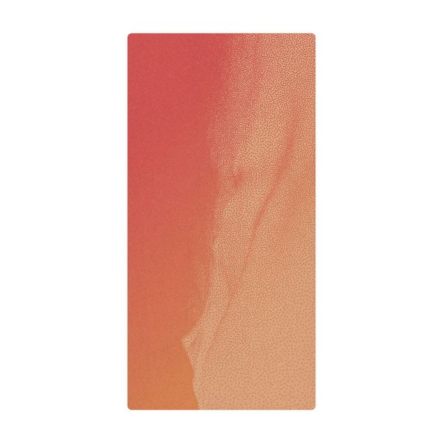 Cork mat - Abstract Landscape Of Dots Red Sunset - Portrait format 1:2