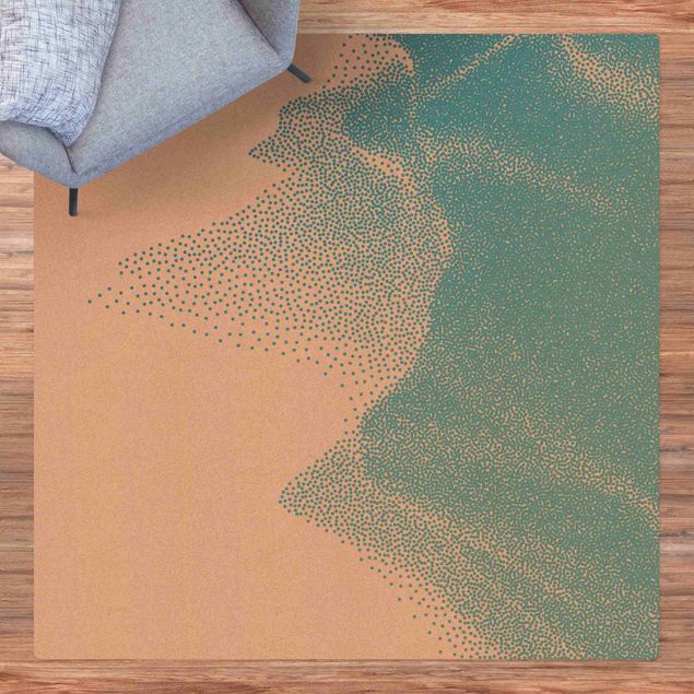 contemporary rugs Abstract Landscape Of Dots Atlantis