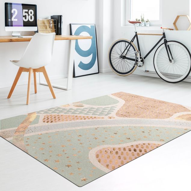 Blue rugs Abstract Seascape Pastel Pattern
