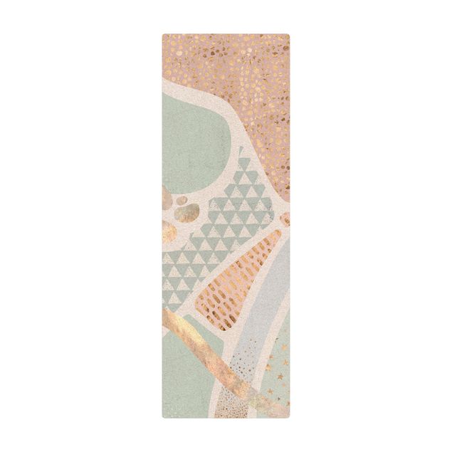 Cork mat - Abstract Seascape Pastel Pattern - Portrait format 1:2