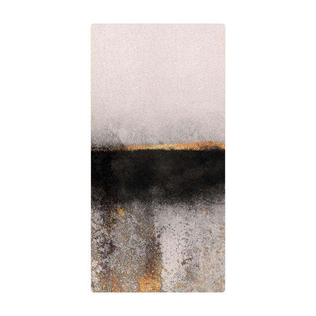 Large rugs Abstract Golden Horizon Black And White