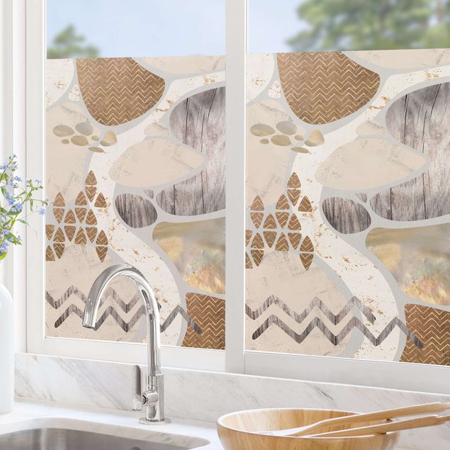 Window decoration - Abstract Quarry Pastel Pattern