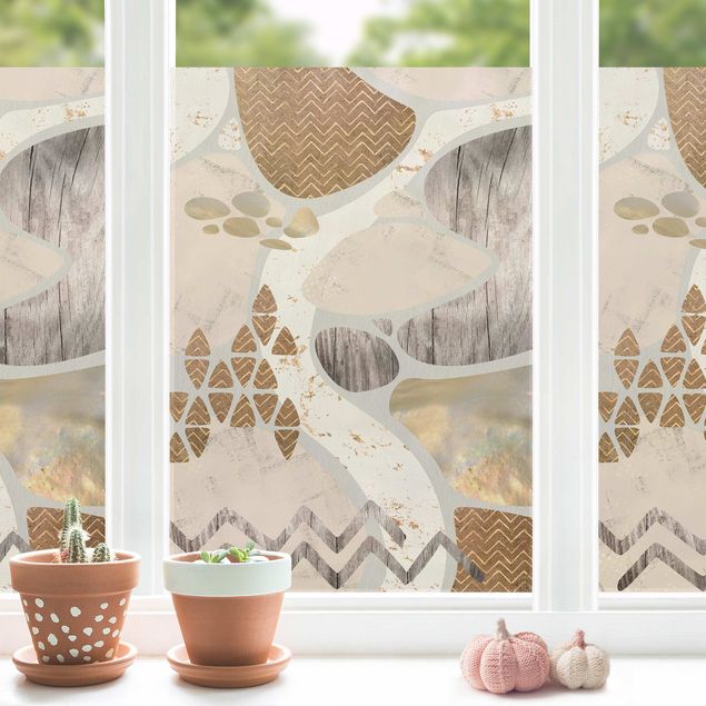 Window decoration - Abstract Quarry Pastel Pattern