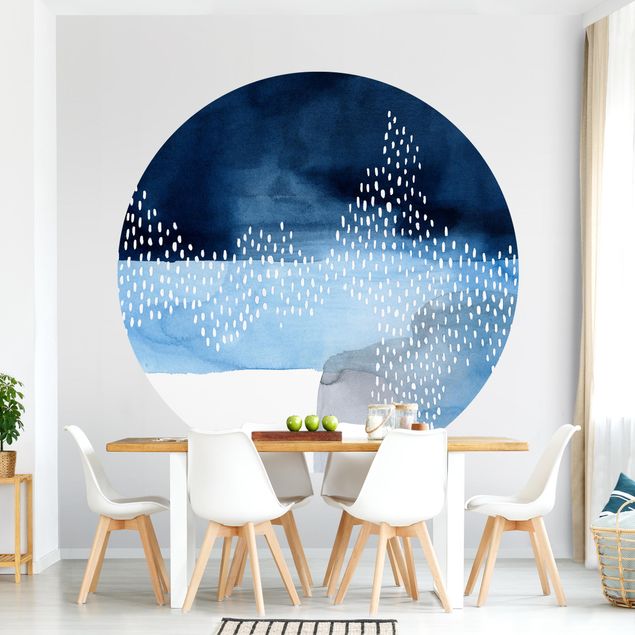 Self-adhesive round wallpaper - Abstract Waterfall