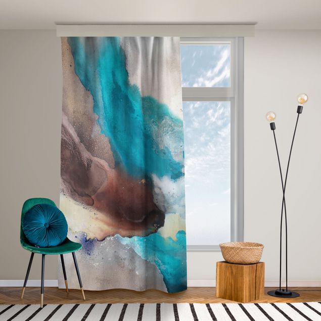 bespoke curtains Abstract Changing Colours In Blue