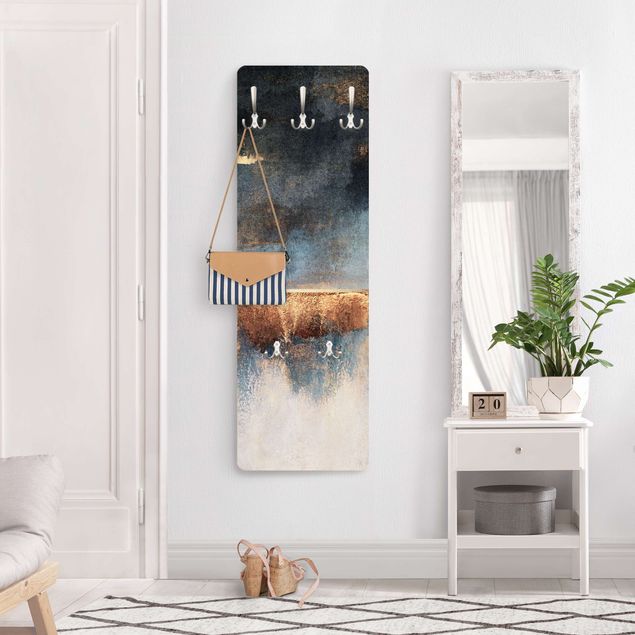 Coat rack modern - Abstract Lakeshore In Gold