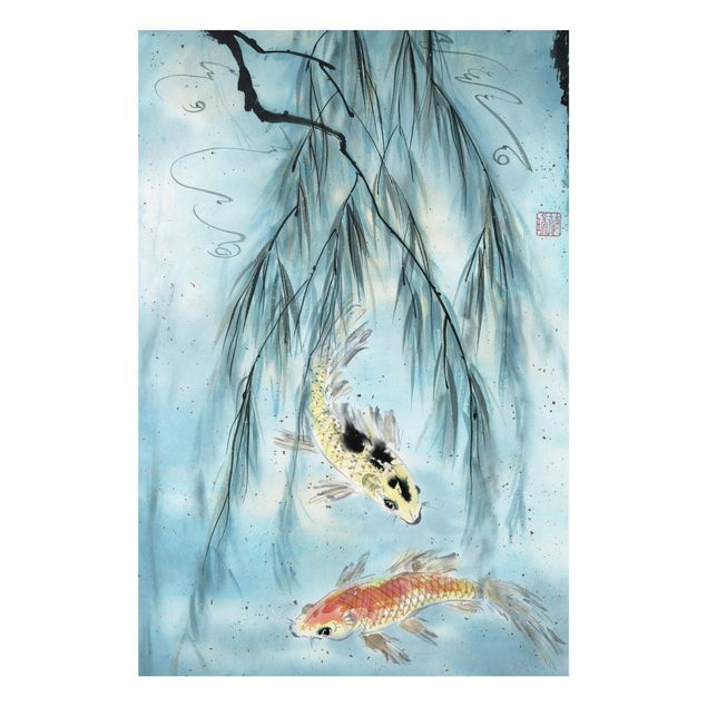 Print on forex - Japanese Watercolour Drawing Goldfish II