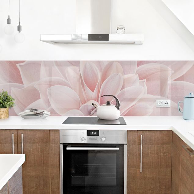 Kitchen wall cladding - Dahlia In Powder Pink