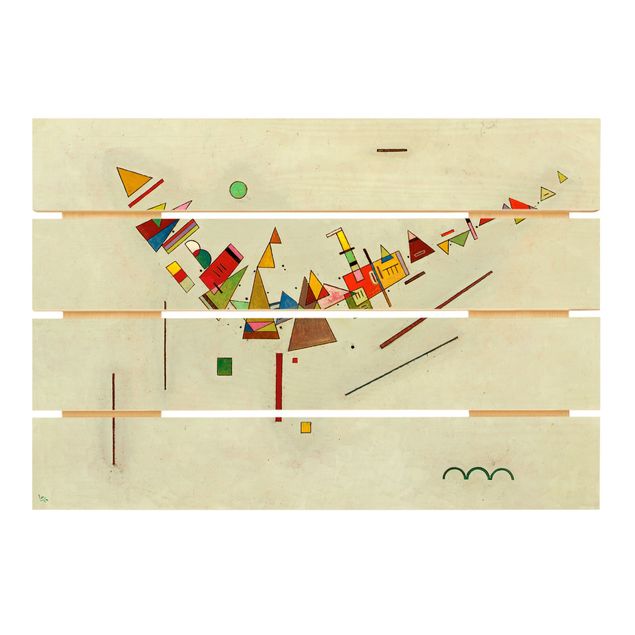 Print on wood - Wassily Kandinsky - Angular Swing