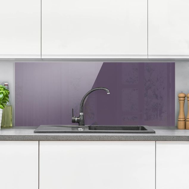 Glass splashback kitchen plain Red Violet