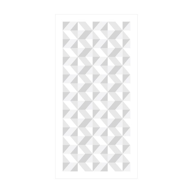 gray rug Geometrical 3D Effect with Frame