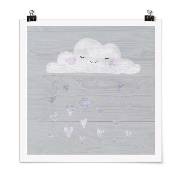 Poster - Cloud With Silver Hearts