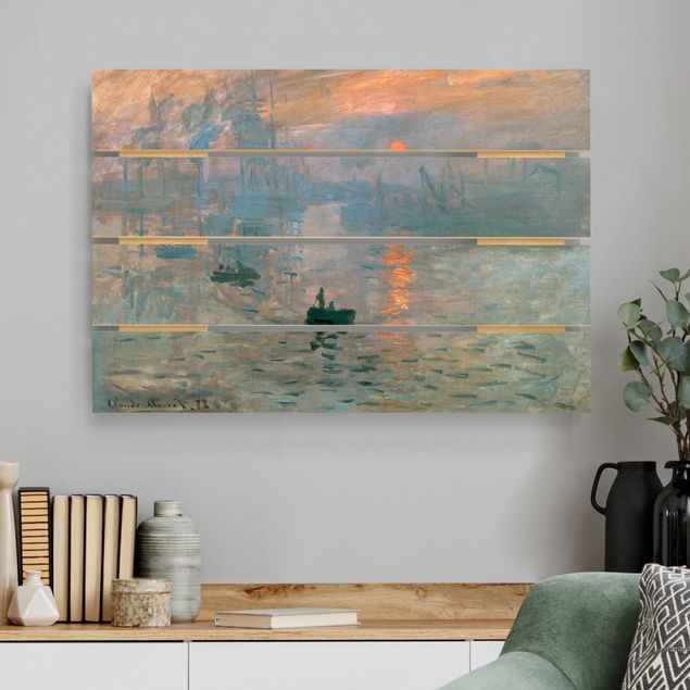 Print on wood - Claude Monet - Impression (Sunrise)