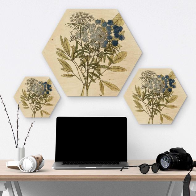 Wooden hexagon - Wild Herbs Board I