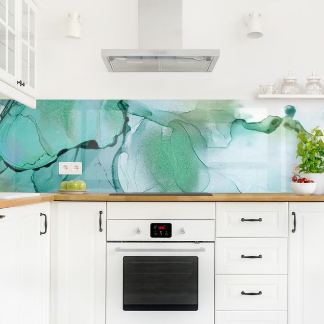 Kitchen wall cladding - Emerald-Coloured Storm II