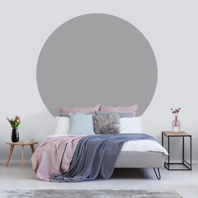 Self-adhesive round wallpaper - Agate Gray