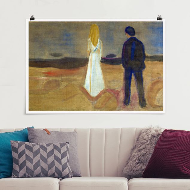Poster - Edvard Munch - Two humans. The Lonely (Reinhardt-Fries)