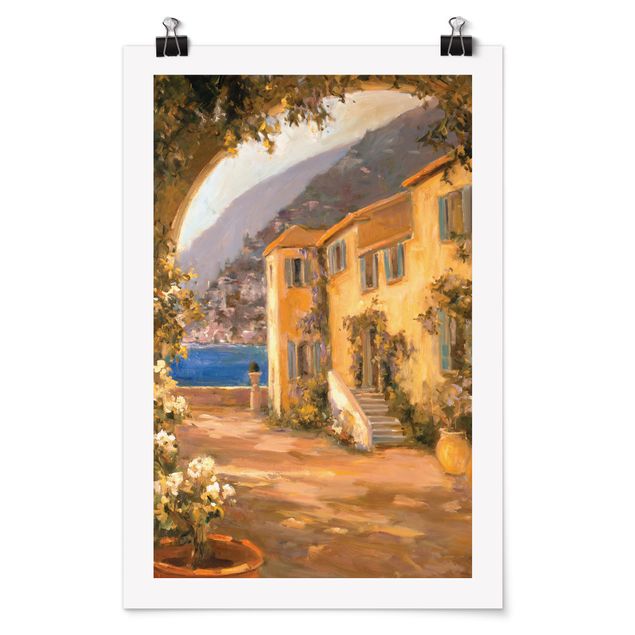 Poster architecture & skyline - Italian Countryside - Floral Bow