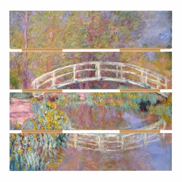 Print on wood - Claude Monet - Bridge Monet's Garden