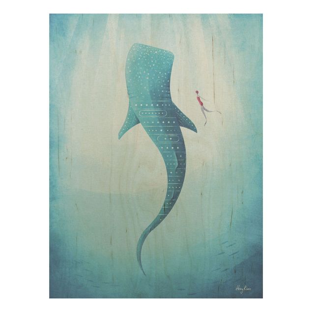 Print on wood - The Whale Shark