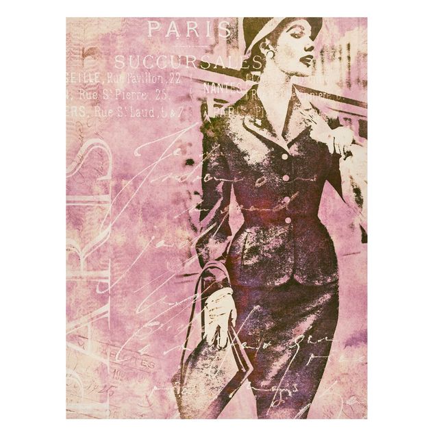 Magnetic memo board - Vintage Collage - Parisienne