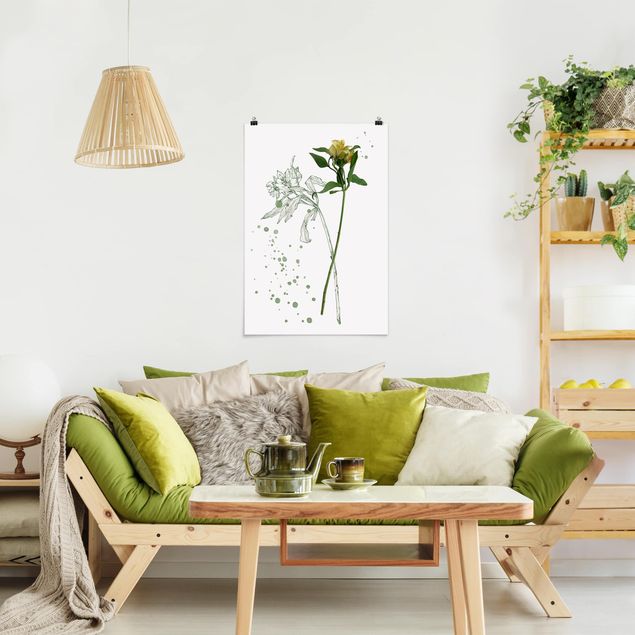 Poster flowers - Botanical Watercolour - Lily